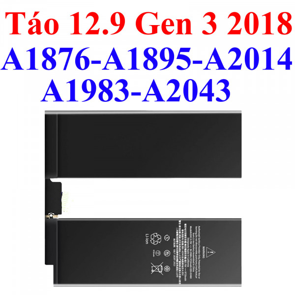 Pin Webphukien cho iPad Pro 12.9 inch Gen 3 2018 Model A1876 A1895 A2014 A1983 A2043 9720 mAh 36.7W